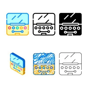 Multipack eye shadow set color icon vector Stock Illustration