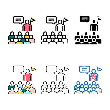 Multipack guid and visitor group color icon vector Ilustración de archivo