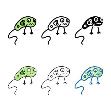 Multipack human bacteria virus color icon vector Stock Illustration
