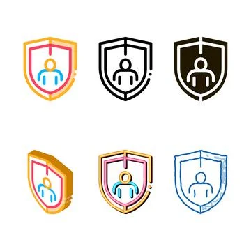 Multipack immunity protection icon vector outline Stock Illustration