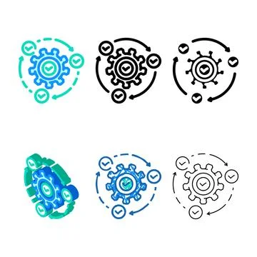 Multipack implementation business process color icon vector 스톡 일러스트