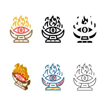 Multipack inferno color icon vector Stock Illustration