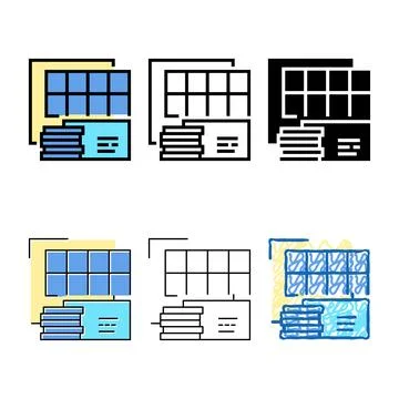 Multipack insulation panels color icon vector Stock Illustration