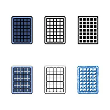 Multipack module solar panel color icon vector Stock Illustration