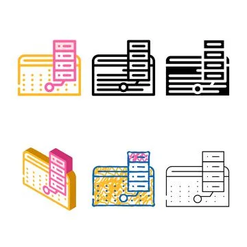 Multipack schedule for day color icon vector Stock Illustration