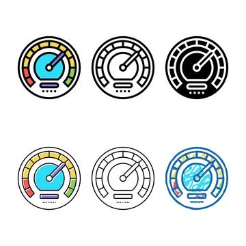 Multipack speed optimize color icon vector Stock Illustration
