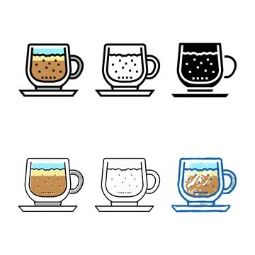 Multipack white coffee color icon vector Stock Illustration