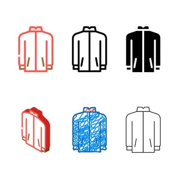 Multipack windproof outerwear male color icon vector Stock Illustration