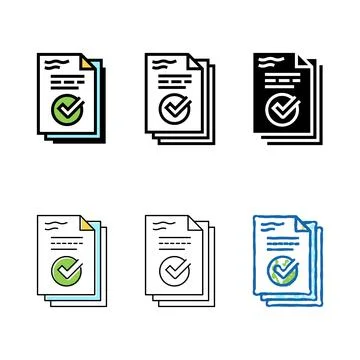 Multipack work report color icon vector Illustrazione stock