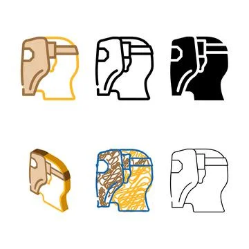 Multipack worker welder color icon vector Stock Illustration
