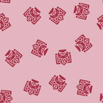 Multiplayer games game development glyph vector seamless pattern Stock Illustration