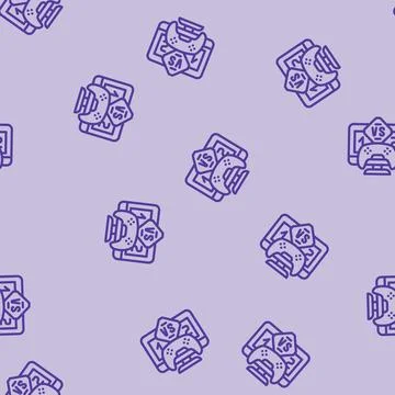 Multiplayer games game development line vector seamless pattern Stock Illustration