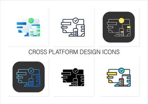 Multiplayer icons set 스톡 일러스트