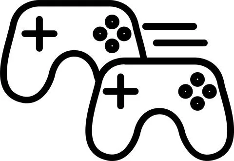 Multiplayer Line Icon Design Stock Illustration