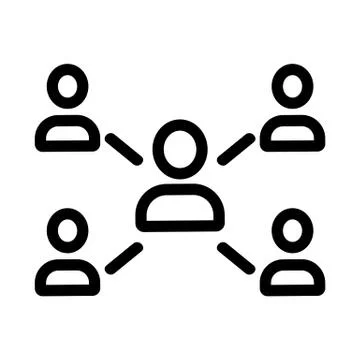 Multiplayer vector icon mode. Isolated contour symbol illustration Stock Illustration