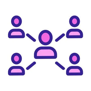 Multiplayer vector icon mode. Isolated contour symbol illustration Stock Illustration