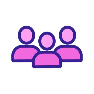 Multiplayer vector icon mode. Isolated contour symbol illustration Stock Illustration