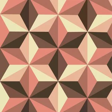 Multiple 3d floral shape pattern against orange background vector 库存插图