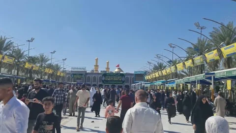 Multiple 4K views of Karbala holy shrines Video stock 235985732