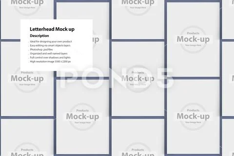 Multiple A4 letterheads layout Modello PSD
