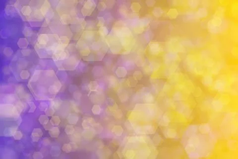 Multiple abstract defocused background with hexagon shape bokeh spots Stock Illustration