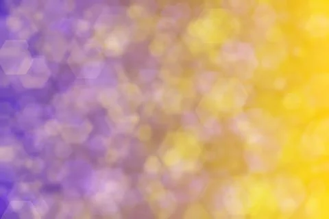 Multiple abstract defocused background, hexagon shape bokeh pattern. 库存插图