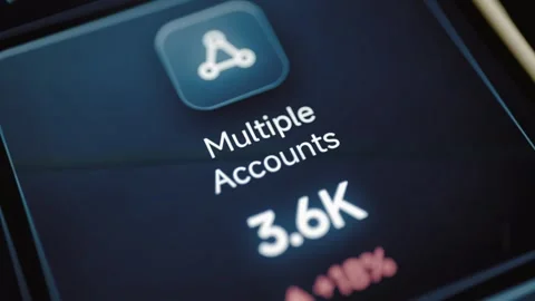 Multiple accounts total declines from 3.7K to 3.6K Stock-Footage 347058586