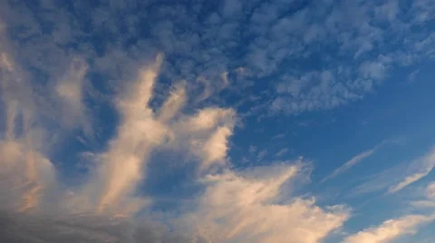 Multiple Altitude Clouds Time Lapse Video stock 55247507
