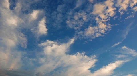Multiple Altitude Clouds Time Lapse Stock Footage 55247997