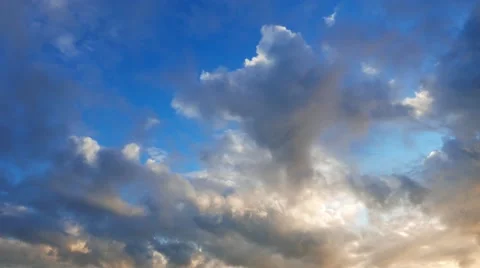 Multiple Altitude Clouds Timelapse 10 (Early Morning) Stock Footage 48987170