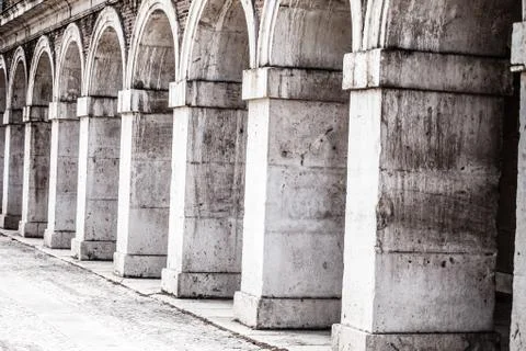 Multiple arches and columns Stock Photos