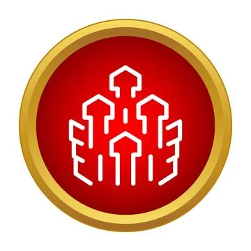 Multiple arrows growing upward representing progress and development 库存插图