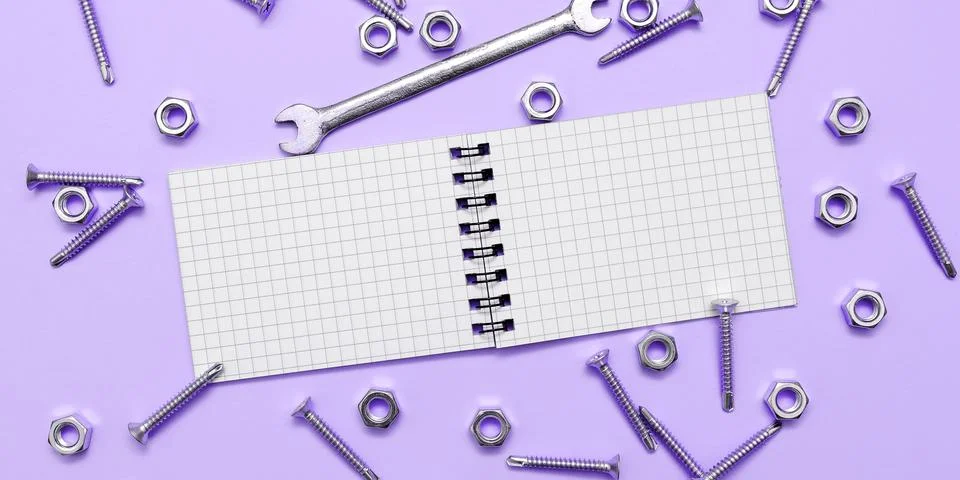 Multiple Assorted Collection Office Stationery Photo With Pens Pencils Notepads Foto stock