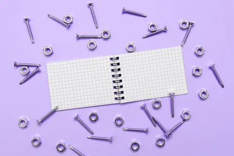 Multiple Assorted Collection Office Stationery Photo With Pens Pencils Notepads Foto stock