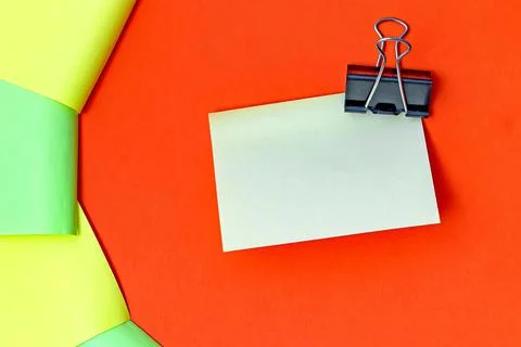 Multiple Assorted Collection Office Stationery Photo With Pens Pencils Note.. Stock Photos