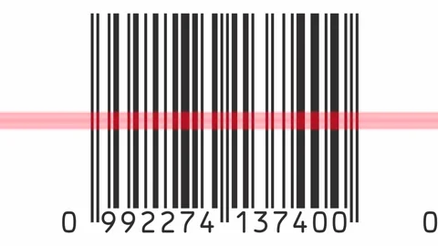 Multiple Barcodes Being Scanned Stock Footage 133648428
