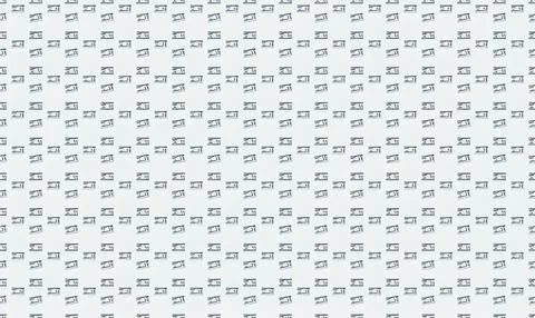 Multiple black and white icons of coffee cups in a pattern 库存插图