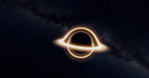 Multiple black hole clips sequence with lensing effect and accretion disk. Stock Footage 165118710