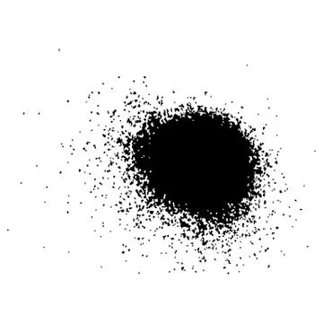 Multiple black ink drops and splashes, vector illustration clip art Illustrazione stock