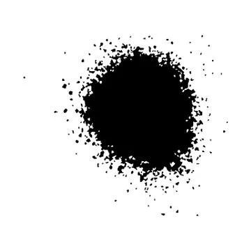 Multiple black ink drops and splashes, vector illustration clip art Stock Illustration