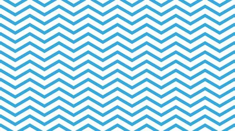 Multiple blue zig zag lines in rows on white background Illustrazione stock