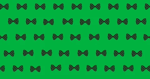 Multiple bow tie icons with polka dots pattern in seamless pattern against Stock Footage 318338390