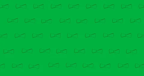 Multiple bow tie icons in seamless pattern against copy space on transparent Stock Footage 318338387