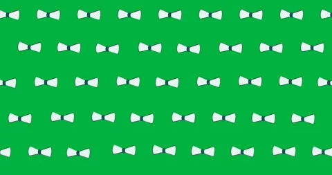 Multiple bow tie icons in seamless pattern against copy space on transparent Stock Footage 318338391