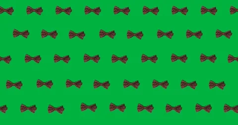 Multiple bow tie icons in seamless pattern against copy space on transparent Stock Footage 318338393