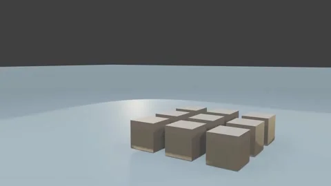 Multiple boxes many cube 3DCG animation motion graphics Stock Footage 169381040