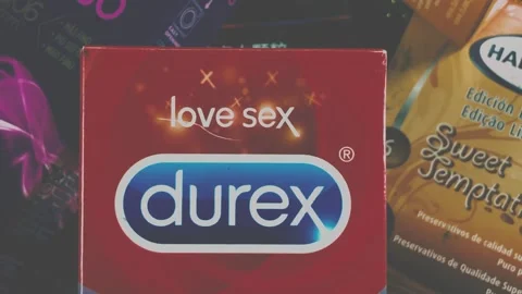 Various and colorful condom packs Zoom   Stock Video Pond5 