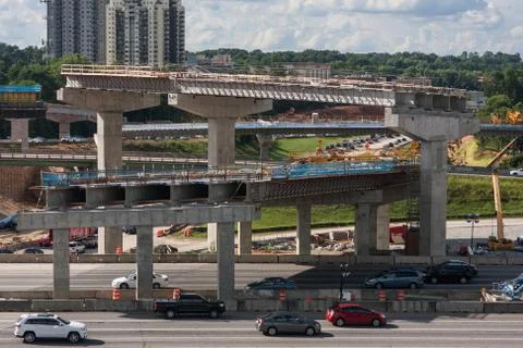 Multiple Bridge Overpasses Are Under Construction In Atlanta Metro Area Foto stock
