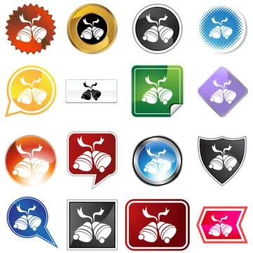 Multiple buttons - bells Stock Illustration