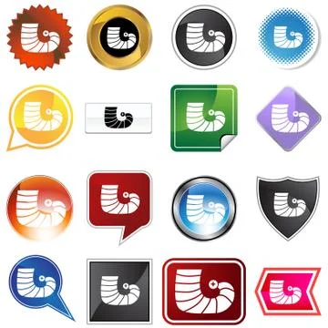 Multiple buttons - elf shoe Stock Illustration